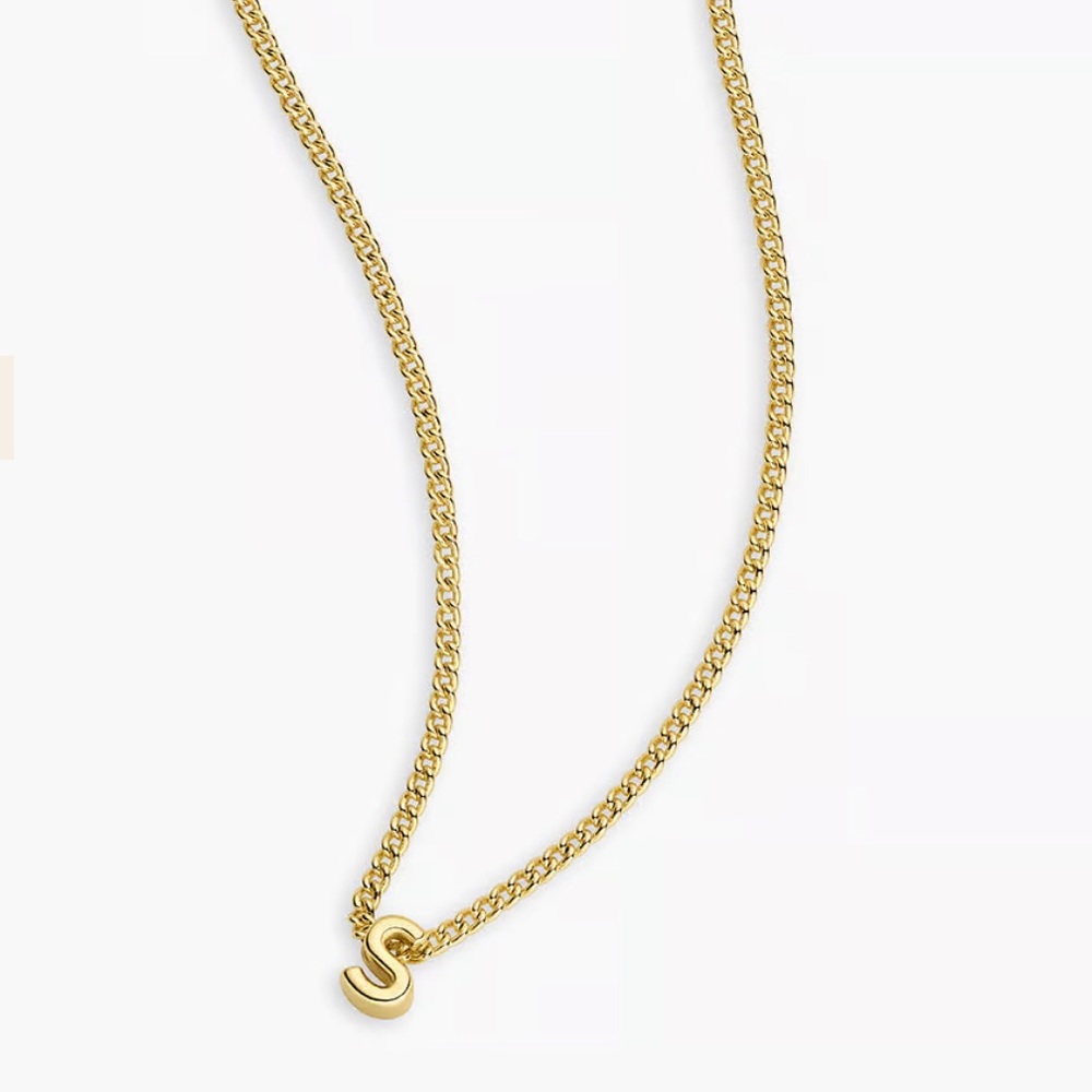 Gorjana Wilder Mini Alphabet Necklace. “S”
